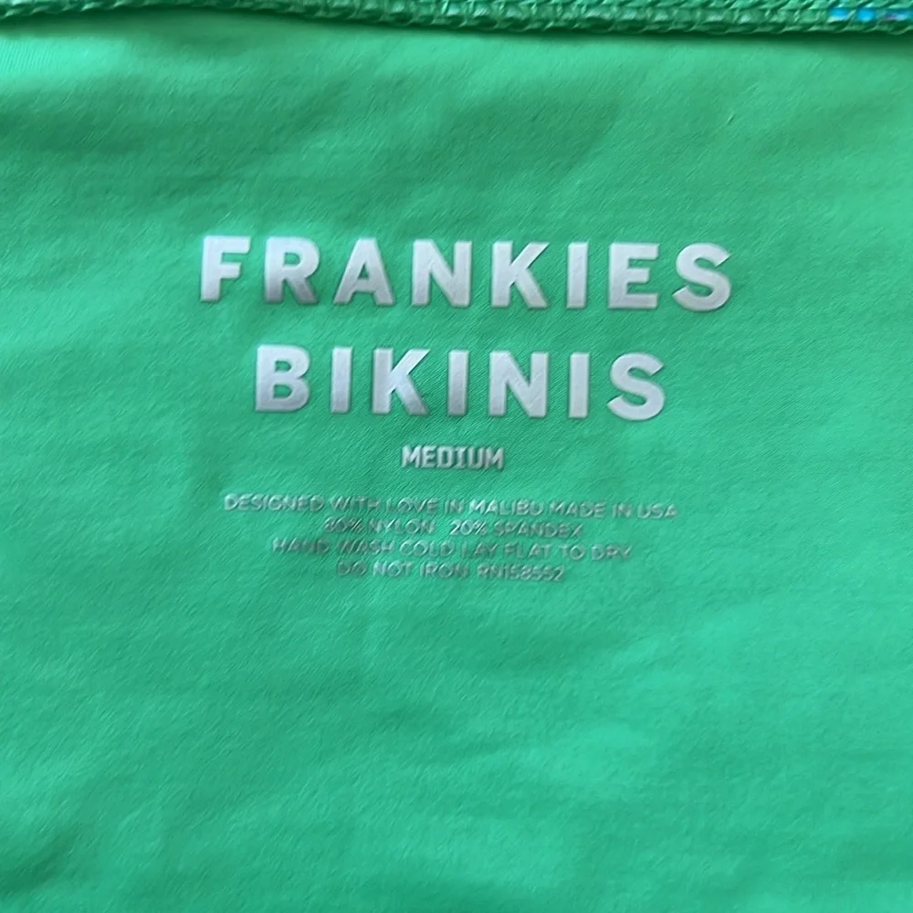 Frankies Bikinis Falcon Wrap Around Bikini Top in Meadow NWT Size Medium